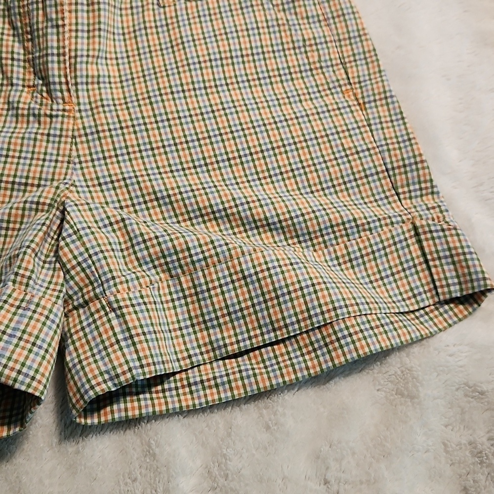 Tommy Hilfiger Green and Orange Checkered Shorts - Picture 6 of 14